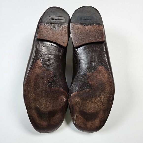 Santoni Italy Leather Penny Loafer Dress Shoes Brown Men\'s Size US 10 Driving